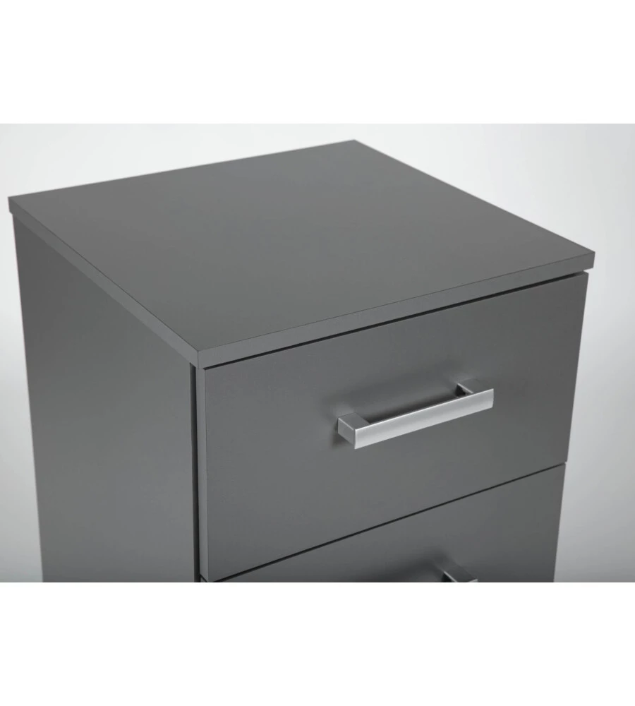 CASSETTIERA GRIGIA CON 4 CASSETTI, 41,2X40X91,5 CM